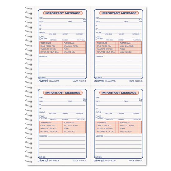 Universal® Wirebound Message Books1