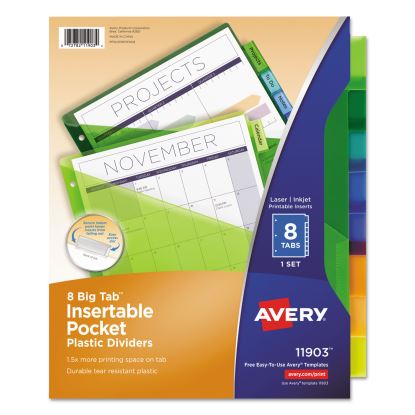 Avery® Insertable Big Tab™ Plastic Pocket Dividers1