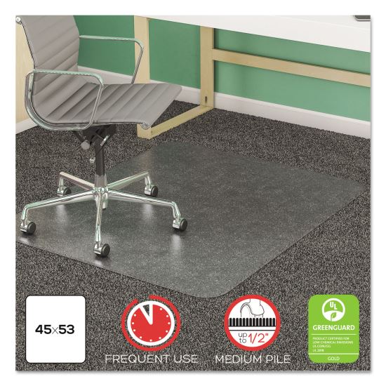 deflecto® SuperMat Frequent Use Chair Mat for Medium Pile Carpeting1