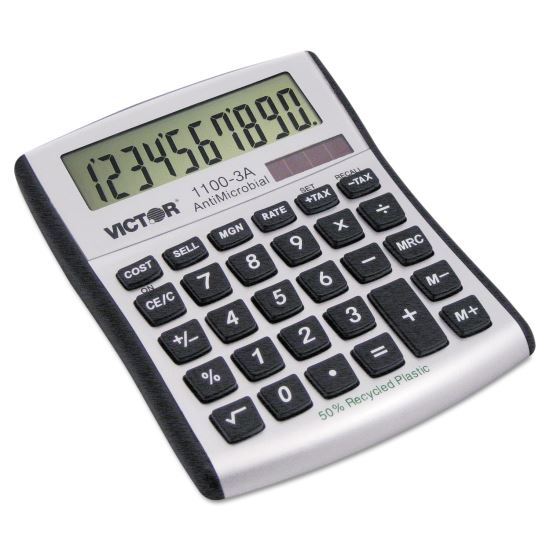 Victor® 1100-3A Antimicrobial Compact Desktop Calculator1