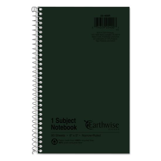 Oxford™ Earthwise® by Oxford™ 100% Recycled One-Subject Notebook1