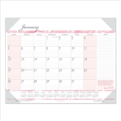 House of Doolittle™ Breast Cancer Awareness 100% Recycled Monthly Desk Pad Calendar1