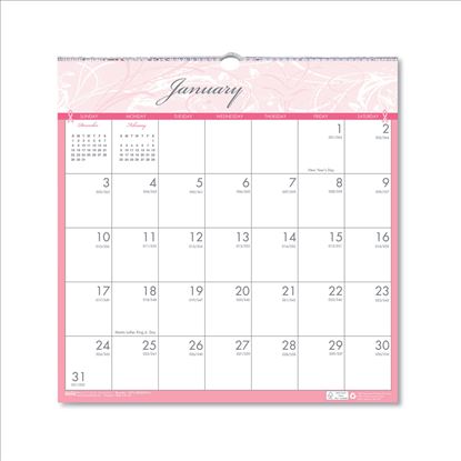 House of Doolittle™ Breast Cancer Awareness 100% Recycled Monthly Wall Calendar1