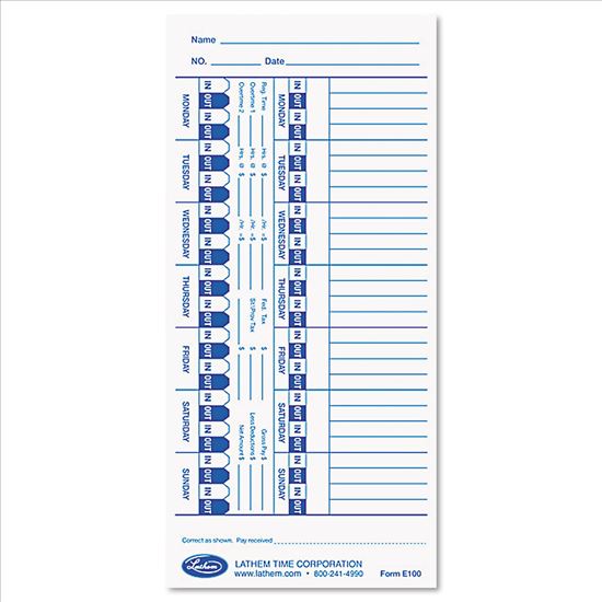 Lathem® Time Time Cards1