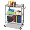 Alera® Three-Tier Wire Cart with Basket1