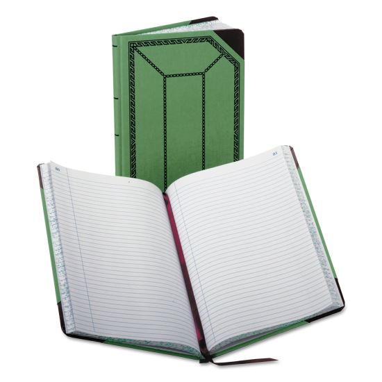 Boorum & Pease® Record and Account Book with Green and Red Cover1