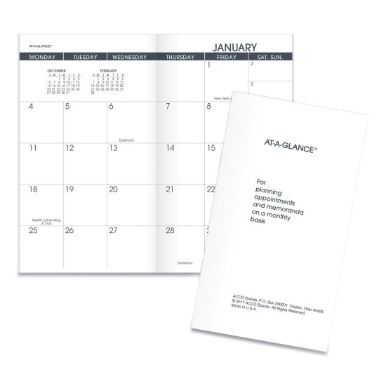 AT-A-GLANCE® Pocket Size Monthly Planner Refill1