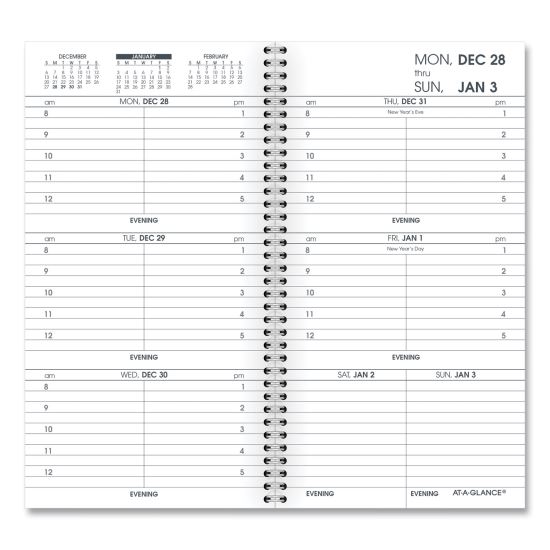 AT-A-GLANCE® Weekly Appointment Book Refill Hourly Ruled1