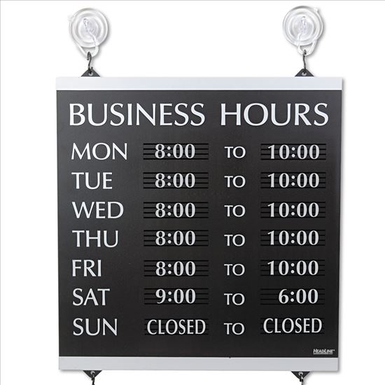 Headline® Sign Century Series Business Hours Sign1