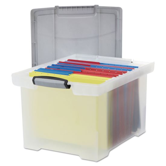 Storex Portable File Tote with Locking Handles1