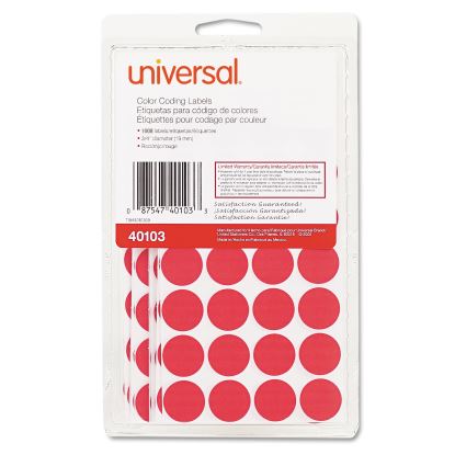 Universal® Self-Adhesive Removable Color-Coding Labels1