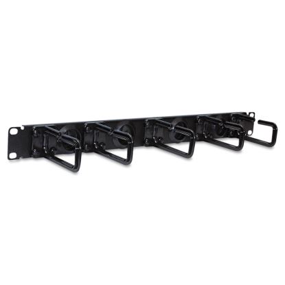 Tripp Lite 1-Unit 19" Horizontal Cable Manager with Flexible Rings1