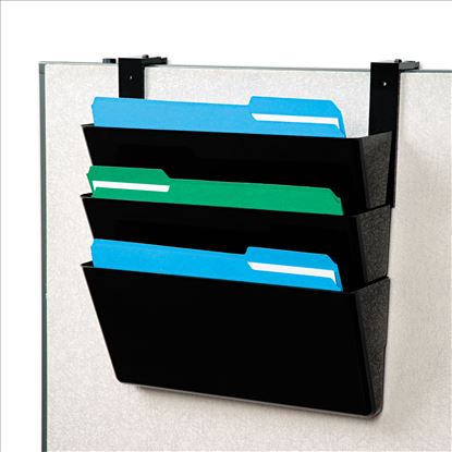 deflecto® DocuPocket® Stackable Three-Pocket Partition Wall File1