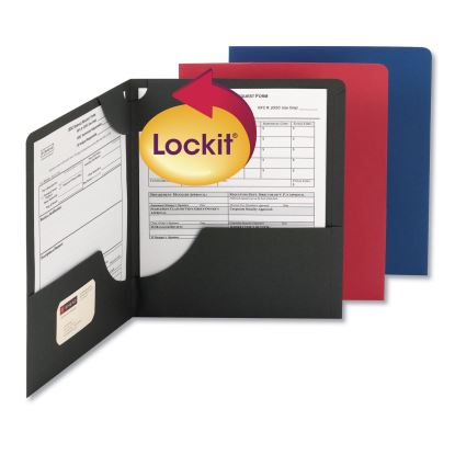 Smead® Lockit® Two-Pocket Folders in Textured Stock1