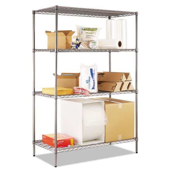 Alera® Black Anthracite Wire Shelving Kit1