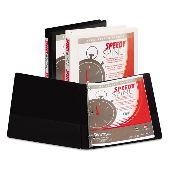 Samsill® Speedy Spine Heavy-Duty Time Saving Round Ring View Binder1