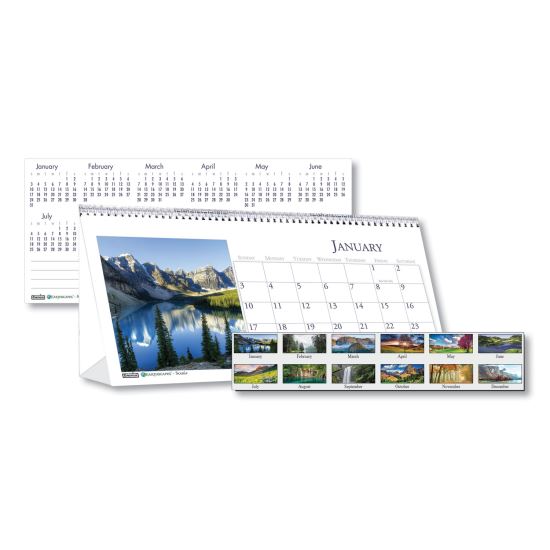 House of Doolittle™ Earthscapes™ 100% Recycled Scenic Desk Tent Monthly Calendar with Photos1