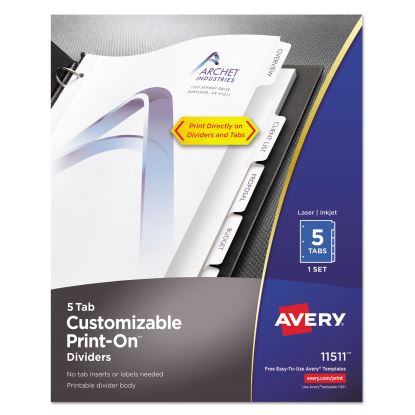 Avery® Customizable Print-On™ Dividers1