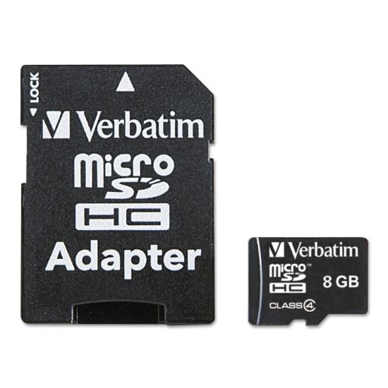 Verbatim® MicroSDHC Card with Adapter1