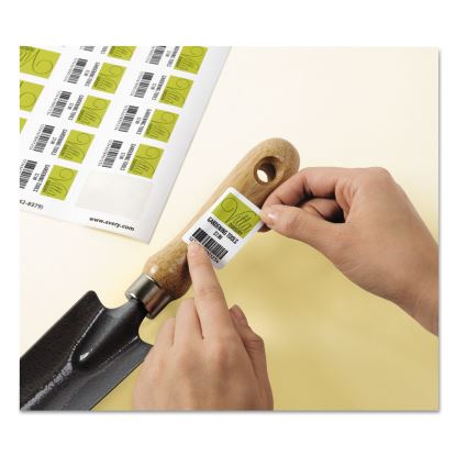 Avery® Removable Durable White Rectangle Labels with Sure Feed® Technology1