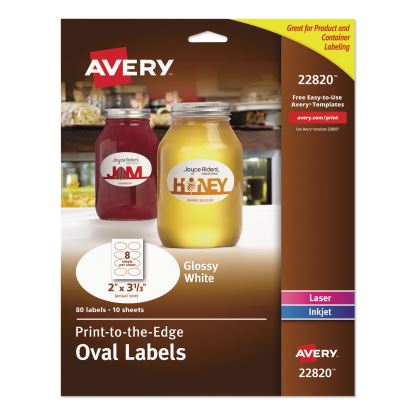 Avery® Oval Labels with Sure Feed® Technology1