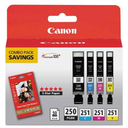 Canon® 6497B004 Inks & Paper Pack1