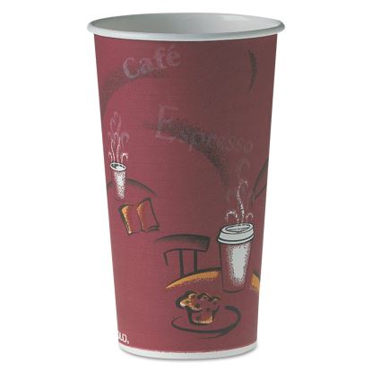 Dart® Single-Sided Poly Paper Hot Cups in Bistro® Design1
