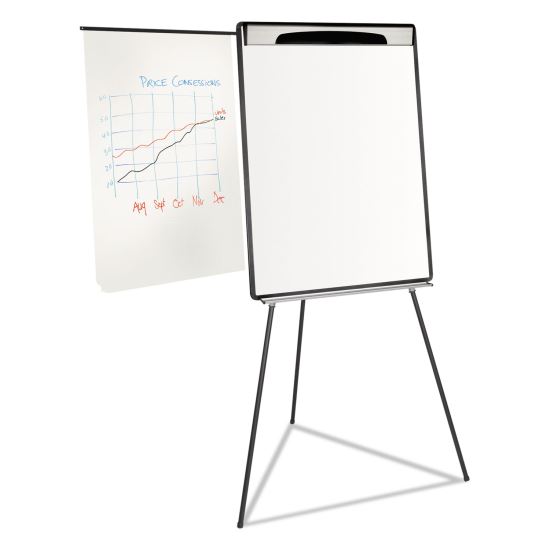 MasterVision® Magnetic Gold Ultra Dry Erase Tripod Presentation Easel with Extension Arms1