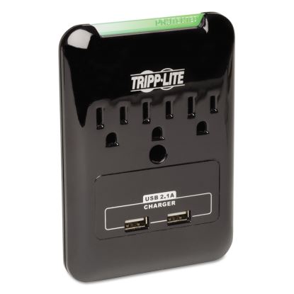 Tripp Lite Protect It!™ Three-Outlet, 2.1 Amp Two USB Surge Suppressor1