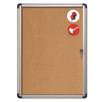 MasterVision® Slim-Line Enclosed Cork Bulletin Board1