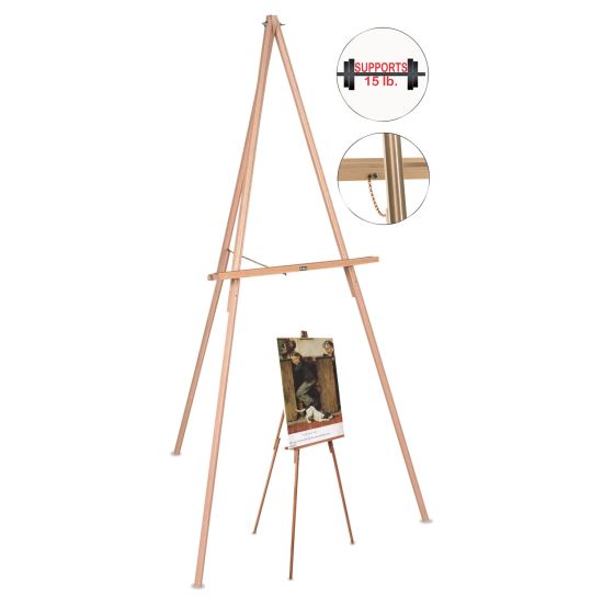 MasterVision® Oak Display Tripod Easel1