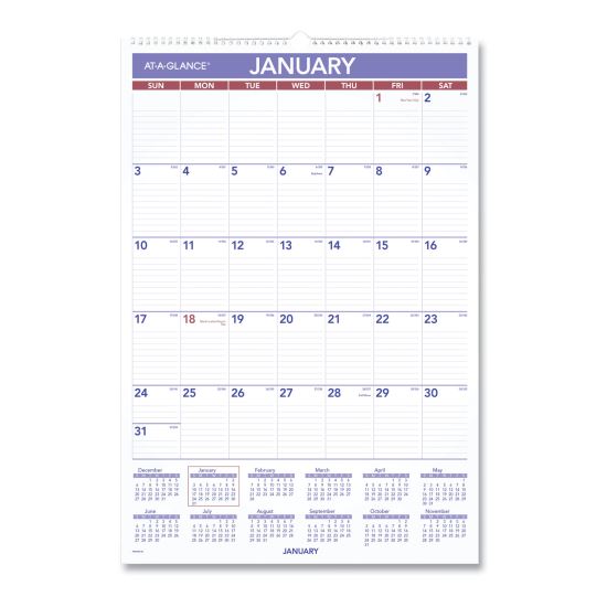 AT-A-GLANCE® Erasable Wall Calendar1