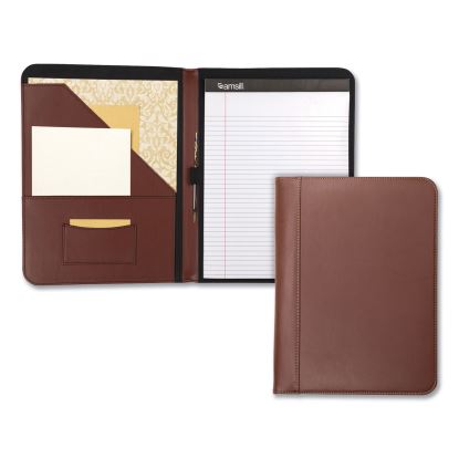 Samsill® Contrast Stitch Leather Padfolio1