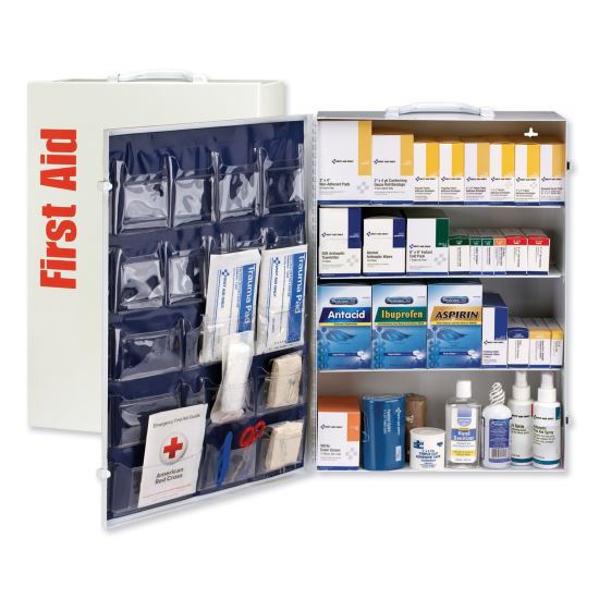 First Aid Only™ ANSI Class B+ 4 Shelf First Aid Station with Medications1