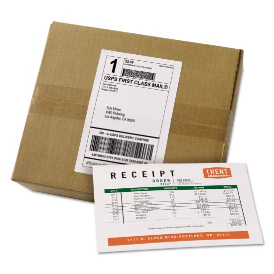 Avery® Shipping Labels with Paper Receipt Bulk Pack1