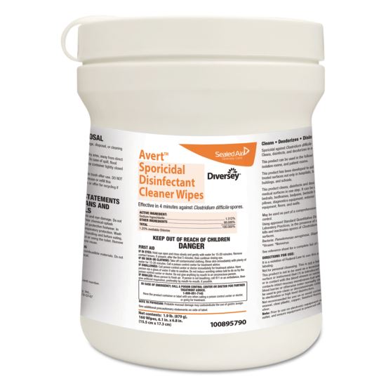 Diversey™ Avert Sporicidal Disinfectant Cleaner Wipes1