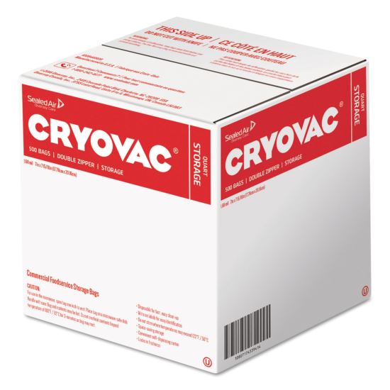 Diversey™ Cryovac® One Quart Storage Bag Dual Zipper1
