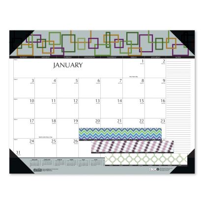 House of Doolittle™ 100% Recycled Geometric Desk Pad Calendar1