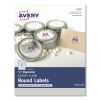 Avery® Printable Self-Adhesive Permanent 3/4" Round ID Labels with Sure Feed® Technology2