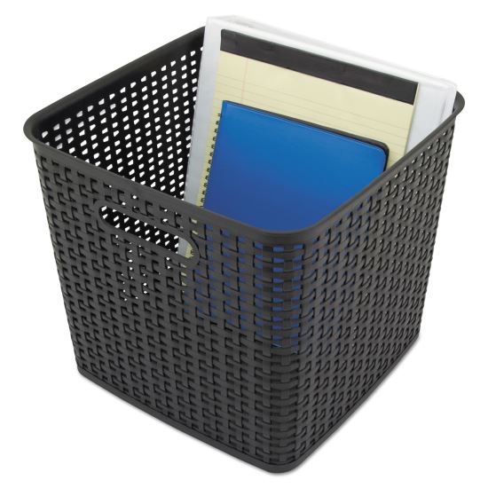 Advantus Plastic Weave Bin1