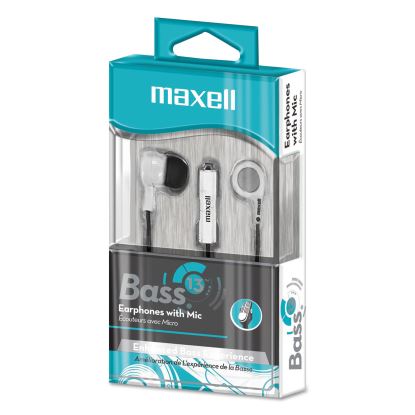 Maxell® B-13 Bass Earbuds with Microphone1