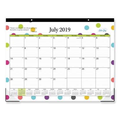 Blue Sky® Teacher Dots Academic Year Desk Pad1