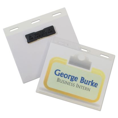 C-Line® Self-Laminating Magnetic Style Name Badge Holder Kit1