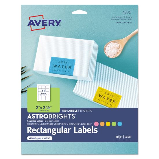 Avery® Printable Color Labels1