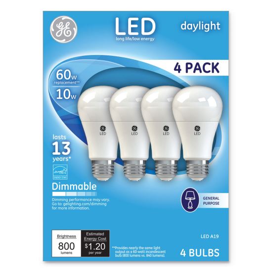 GE LED Daylight A19 Dimmable Light Bulb1