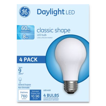 GE Classic LED Daylight Non-Dim A19 Light Bulb1