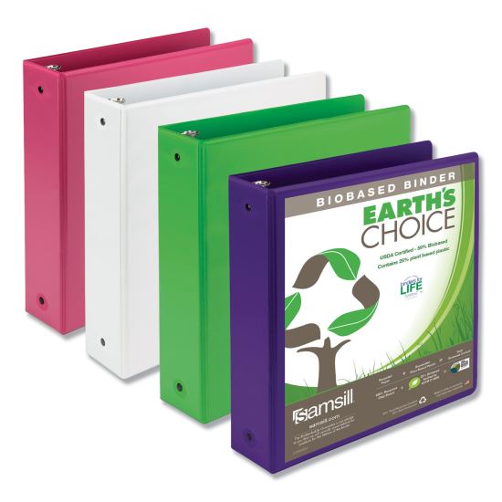 Samsill® Earth's Choice™ Biobased Economy Round Ring View Binders1