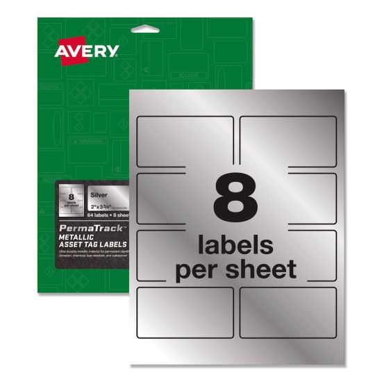 Avery® PermaTrack® Metallic Asset Tag Labels1