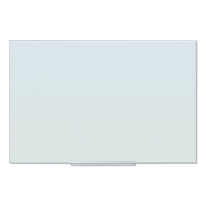 U Brands Floating Glass Ghost Grid Dry Erase Board1