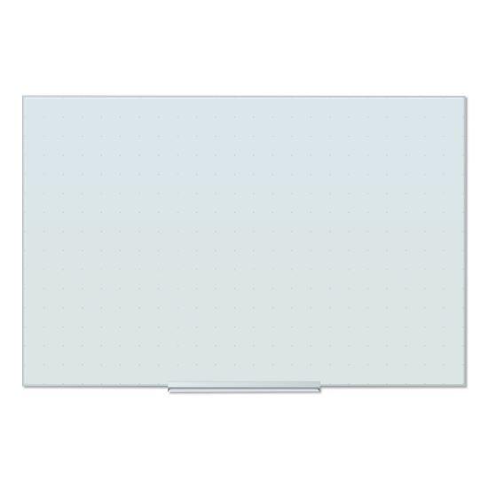 U Brands Floating Glass Ghost Grid Dry Erase Board1